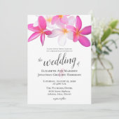 Invitation Plage tropicale Plage rose Plumeria Destination Fl (Debout devant)