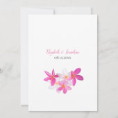 Invitation Plage tropicale Plage rose Plumeria Destination Fl (Dos)