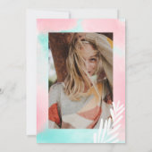 Invitation Plage tropicale planches de surf palmier Sweet 16 (Dos)