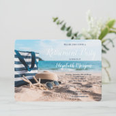 Invitation Plage tropicale, Sable, Retraite Relaxante (Debout devant)