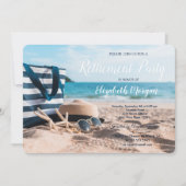 Invitation Plage tropicale, Sable, Retraite Relaxante (Devant)