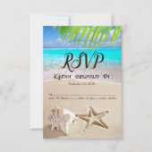 Invitation Plage tropicale,Seastar,Coquillage RSVP (Devant)