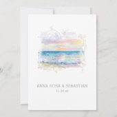 Invitation *~* Plage Tropique Exotique AR7 MARIAGE RSVP + (Dos)