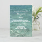 Invitation Plage Turquoise Eau Turquoise Destination Mariage (Debout devant)