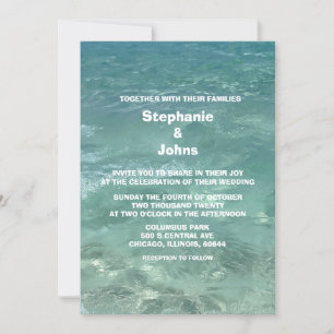 Invitation Plage Turquoise Eau Turquoise Destination Mariage