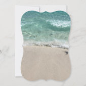 Invitation Plage Turquoise Turquoise Sandy Mer Océan Photo Ma (Dos)