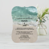 Invitation Plage Turquoise Turquoise Sandy Mer Océan Photo Ma (Debout devant)