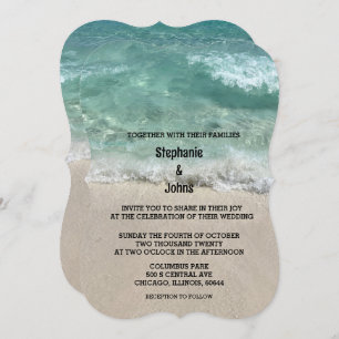 Invitation Plage Turquoise Turquoise Sandy Mer Océan Photo Ma