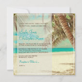 Invitation Plage vintage de PixDezines, paradis tropical (Dos)