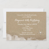 Invitation Plage VOUS ÊTES INVITÉ Typographie Party Invitatio (Dos)