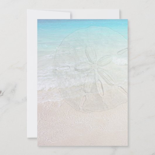 Invitation Plage Vows Cérémonie Décontractée moderne Starfish (Dos)