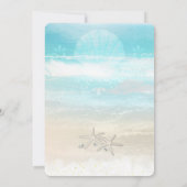 Invitation Plage White Starfish Élégant Mariage d'été (Dos)