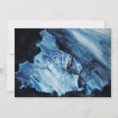 Invitation Plage Windswept Côte Mariage Océan (Dos)