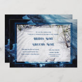 Invitation Plage Windswept Côte Mariage Océan (Devant / Derrière)