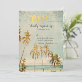 Invitation Plages rétro Beach RSVP    (Debout devant)