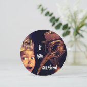 Invitation Plague Doctor Round Adult Halloween Party (Debout devant)