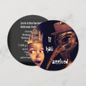 Invitation Plague Doctor Round Adult Halloween Party (Devant / Derrière)