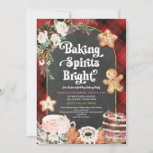 Invitation Plaid Baking Spiritueux Noël Bright Party (Devant)