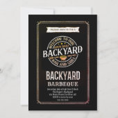 Invitation Plaid Barbecue Barbecue de Jardin (Devant)