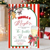Invitation Plaid Bow Preppy Jingle and Mingle Christmas Party