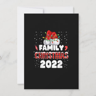 Invitation Plaid Family Christmas 2022 Matching Père Noël Lig