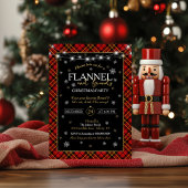 Invitation Plaid Flannel et la fête de Noël des amis
