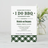 Invitation Plaid forestier | Rustique I DO BBQ Engagement Par (Debout devant)