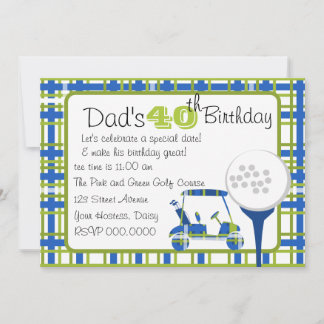 Invitation Plaid Golf