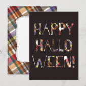 Invitation Plaid Joyeux Halloween (Devant / Derrière)