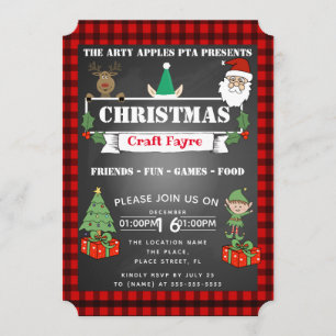 Invitation Plaid juste d'événement de collecteur de fonds de