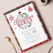 Invitation Plaid Modern Office Christmas Party