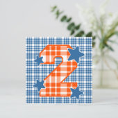 Invitation Plaid moderne nommé fait sur commande V06C1 du (Debout devant)