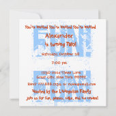 Invitation Plaid moderne nommé fait sur commande V06C1 du (Dos)