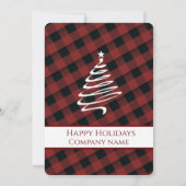 Invitation Plaid Père Noël rendein fête entreprise (Dos)