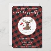 Invitation Plaid Père Noël rendein fête entreprise (Devant)