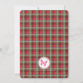 Invitation Plaid Reindeer Holiday Cheval (Dos)