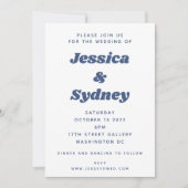 Invitation Plaid rétro amusant À damiers violet et Mariage bl (Devant)