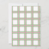 Invitation Plaid rose Nautique Baby Girl Douche (Dos)