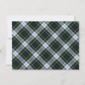 Invitation Plaid Rustique Gordon Tartan Noël Fête de Noël (Dos)