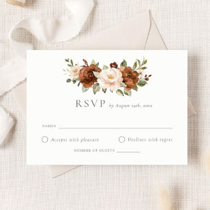 Invitation Plaie de rouille florale - Mariage de verdure Boho