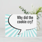 Invitation plaisanterie de biscuit de papa (Debout devant)