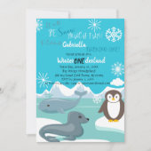 Invitation Plaisanterie de neige à l'invitation d'un annivers (Devant)