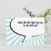 Invitation plaisanterie de nez d'optométriste (Debout devant)