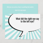 Invitation plaisanterie de nez d'optométriste (Devant / Derrière)