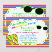 Invitation Plaisir Au Soleil Flip Flop Lunettes de soleil Pla (Devant / Derrière)