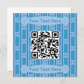Invitation Plaisir et fantaisie Blue Pretzel QR (Devant / Derrière)