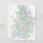 INVITATION PLAISIR PASTEL RAINBOW WHITE HOLOGRAPHIC SPOT ANNI (Dos)