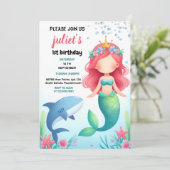 Invitation plaisir poisson cool mer bleu baleine requin 1er a (Debout devant)