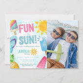 Invitation Plaisirs d'été au soleil Anniversaire Pool Party (Devant)