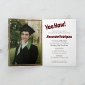 Invitation Plan d'amorçage du capot de graduation Maroon (Intérieur)